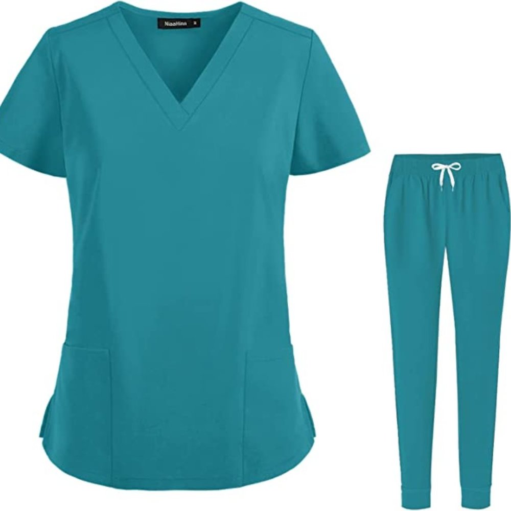 Scrubs Set for Women Joggers V-Neck